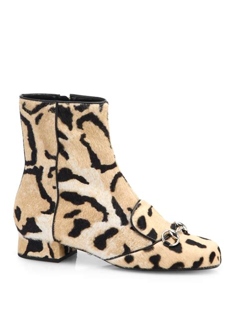 gucci boots leopard print|gucci ankle boots women.